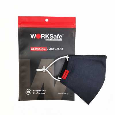 WORKSAFE 2 LAYER FR FACE MASK IN NOMEX® III A 4.5OZ, NAVY BLUE